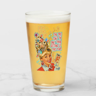 おもしろいヴィンテージおもしろい飲むクリスマスツリーのジョーク タンブラーグラス