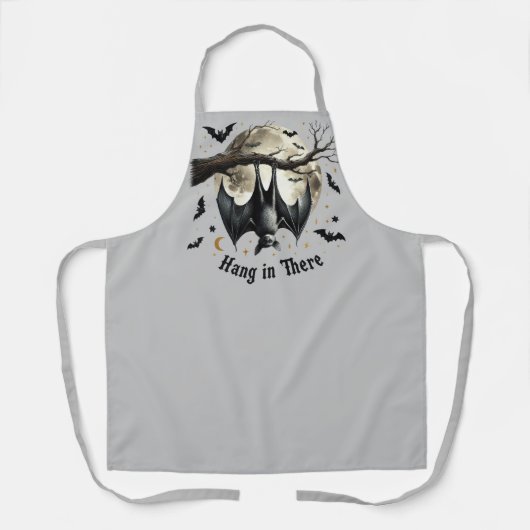 おもしろいヴィンテージつるこうもりのハロウィーン エプロン (正面)