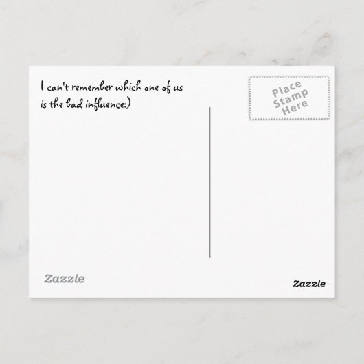 おもしろいヴィンテージのはがき女 ポストカード (裏面)