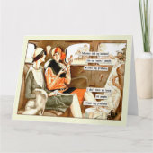 おもしろいヴィンテージの友だち挨拶 カード (正面)