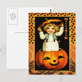 おもしろいヴィンテージの子供のハロウィン ポストカード