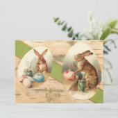 おもしろいヴィンテージの絵画イースターエッグ シーズンカード (スタンド正面)