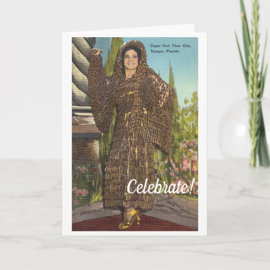 おもしろいヴィンテージの葉巻の服 カード (正面)