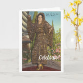 おもしろいヴィンテージの葉巻の服 カード (黄色い花)