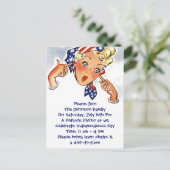 おもしろいヴィンテージはがき招待状7月4日パーティー インビテーションポストカード (スタンド正面)