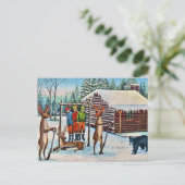 おもしろいヴィンテージはがき鹿狩りシーズン ポストカード (スタンド正面)