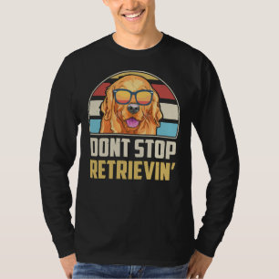 おもしろいヴィンテージはストップRed Golden Retrを取得しない Tシャツ