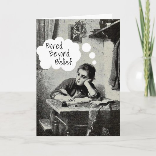 おもしろいヴィンテージイラストレーション恋しく思Iユー カード (正面)