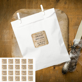 おもしろいヴィンテージウェルカムチルドレンハローウィンパーティ スクエアシール