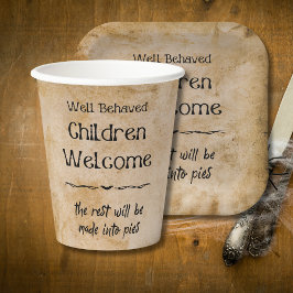 おもしろいヴィンテージウェルカムチルドレンハローウィンパーティ 紙コップ