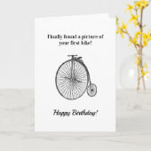 おもしろいヴィンテージエイジファースト誕生日 カード (黄色い花)