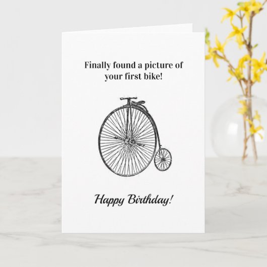 おもしろいヴィンテージエイジファースト誕生日 カード (黄色い花)