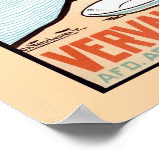 おもしろいヴィンテージオランダのコーヒーの置き換え広告の ポスター (角)