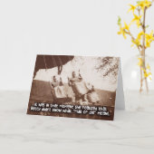 おもしろいヴィンテージカード – Ride or Die カード (黄色い花)