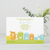 おもしろいヴィンテージキッチン招待状 招待状 (スタンド正面)