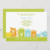 おもしろいヴィンテージキッチン招待状 招待状 (正面/裏面)