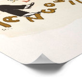 おもしろいヴィンテージギタープリント踊りカニ音楽 ポスター (角)