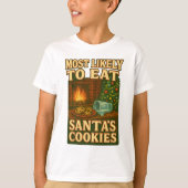 おもしろいヴィンテージクリスマスキッズTシャツ Tシャツ (正面)