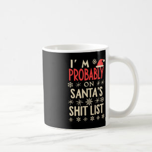 おもしろいヴィンテージクリスマス私は恐らくサンタに乗っているl コーヒーマグカップ