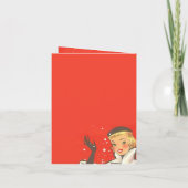 おもしろいヴィンテージクリスマス 招待状 (裏面)