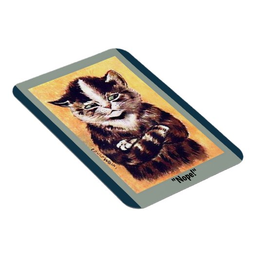 おもしろいヴィンテージコピーは怒猫、頑固な猫 マグネット (右側)