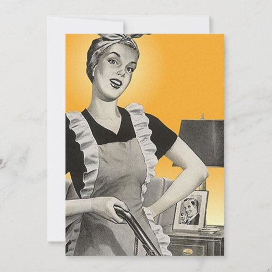 おもしろいヴィンテージサバーバンハウスチョアズ空白の招待状 招待状 (正面)