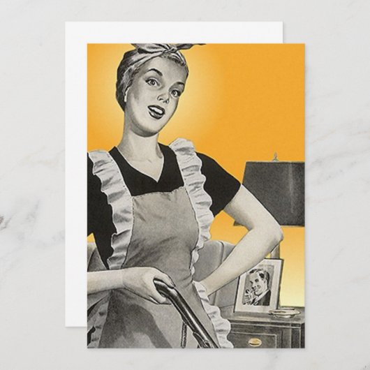 おもしろいヴィンテージサバーバンハウスチョアズ空白の招待状 招待状 (正面/裏面)