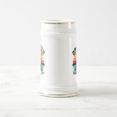 おもしろいヴィンテージサンセットビール ビールジョッキ (中央)