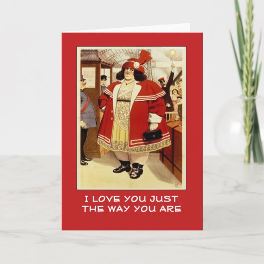 おもしろいヴィンテージサーカスポスターバレンタインカード シーズンカード (正面)