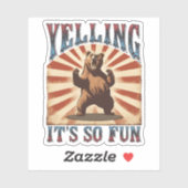 おもしろいヴィンテージサーカス怒ベア叫びはおもしろい シール (シート)