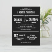 おもしろいヴィンテージシアター結婚式招待状 招待状 (スタンド正面)