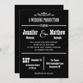 おもしろいヴィンテージシアター結婚式招待状 招待状 (正面/裏面)