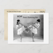 おもしろいヴィンテージシスターズキッキングミーダンス ポストカード (正面/裏面)