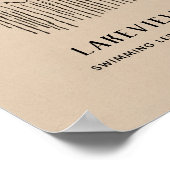 おもしろいヴィンテージスイミングダイアグカスタムラム ポスター (角)