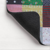 おもしろいヴィンテージスタイルファブリックカラフルパッチワーク マウスパッド (コーナー)