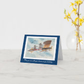 おもしろいヴィンテージゾ飛んでいるファン誕生日 カード (黄色い花)