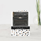 おもしろいヴィンテージタイプライターノートカード カード (正面)