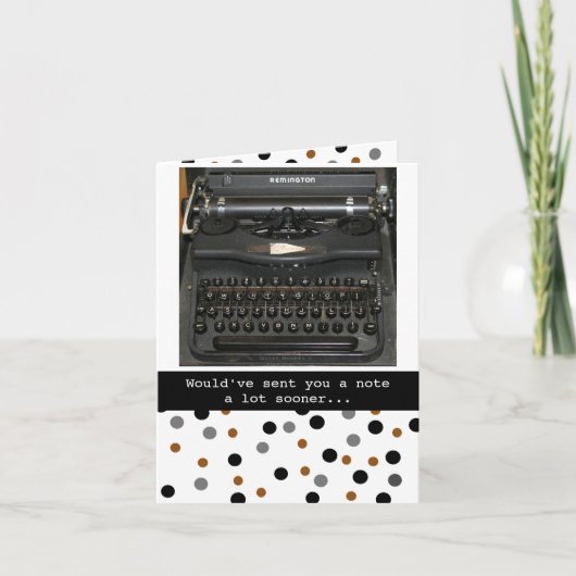 おもしろいヴィンテージタイプライターノートカード カード (正面)