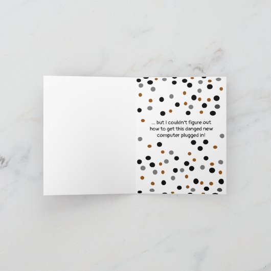 おもしろいヴィンテージタイプライターノートカード カード (内部)