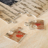 おもしろいヴィンテージタイプライターパズル ジグソーパズル (側面)