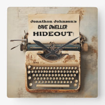 おもしろいヴィンテージタイプライター壁時計