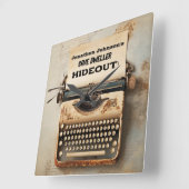 おもしろいヴィンテージタイプライター壁時計 スクエア壁時計 (傾斜)