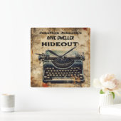 おもしろいヴィンテージタイプライター壁時計 スクエア壁時計 (ホーム)