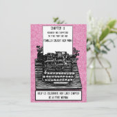 おもしろいヴィンテージタイプライター花嫁バチェロレッテ 招待状 (スタンド正面)