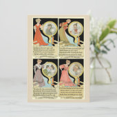 おもしろいヴィンテージタロットカードスタイルコラージハロウィーン 招待状 (スタンド正面)