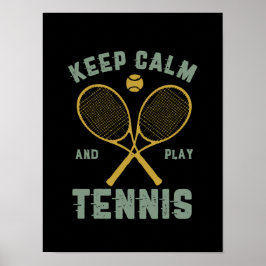 おもしろいヴィンテージテニス引用文保コ遊ルテニス ポスター