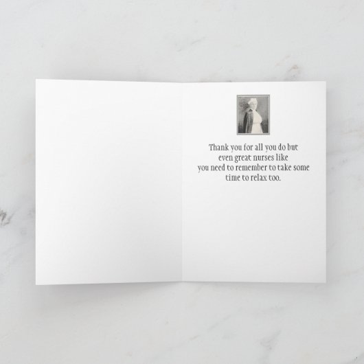 おもしろいヴィンテージナースの皆様への感謝 カード (内部)