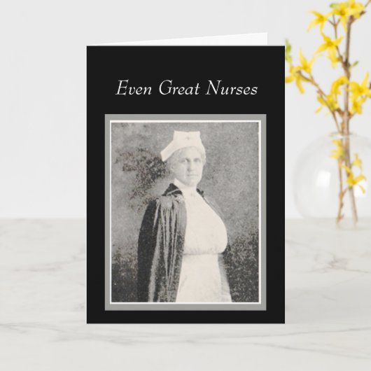 おもしろいヴィンテージナースの皆様への感謝 カード (黄色い花)