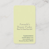 おもしろいヴィンテージネコ美しいサロン名刺 名刺 (裏面)