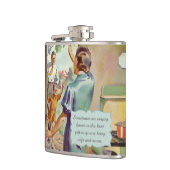 おもしろいヴィンテージハウスワイフアート&引用文 フラスク (左)